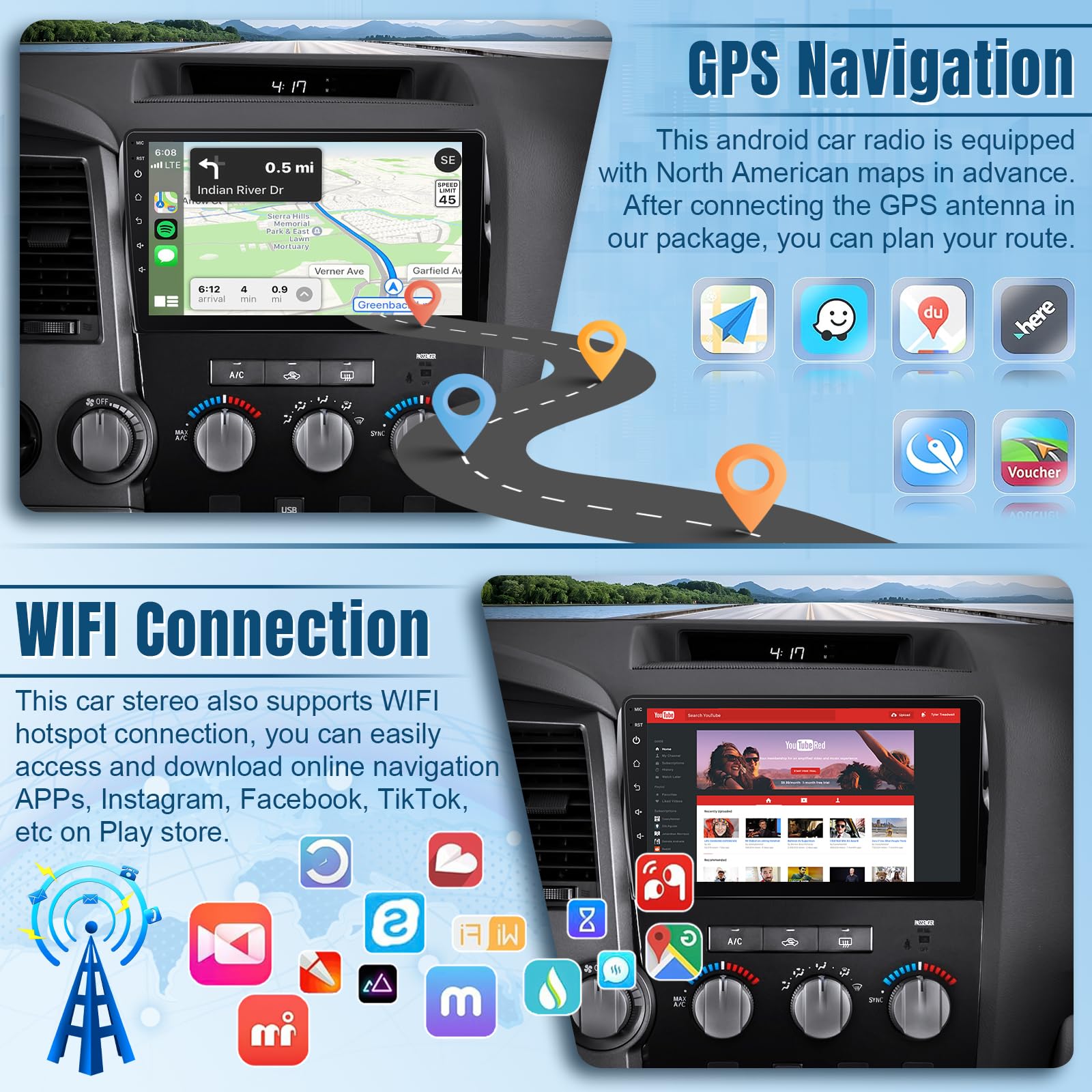 Amazon.com: Naifay Android Car Radio for Toyota Tundra 2007-2013